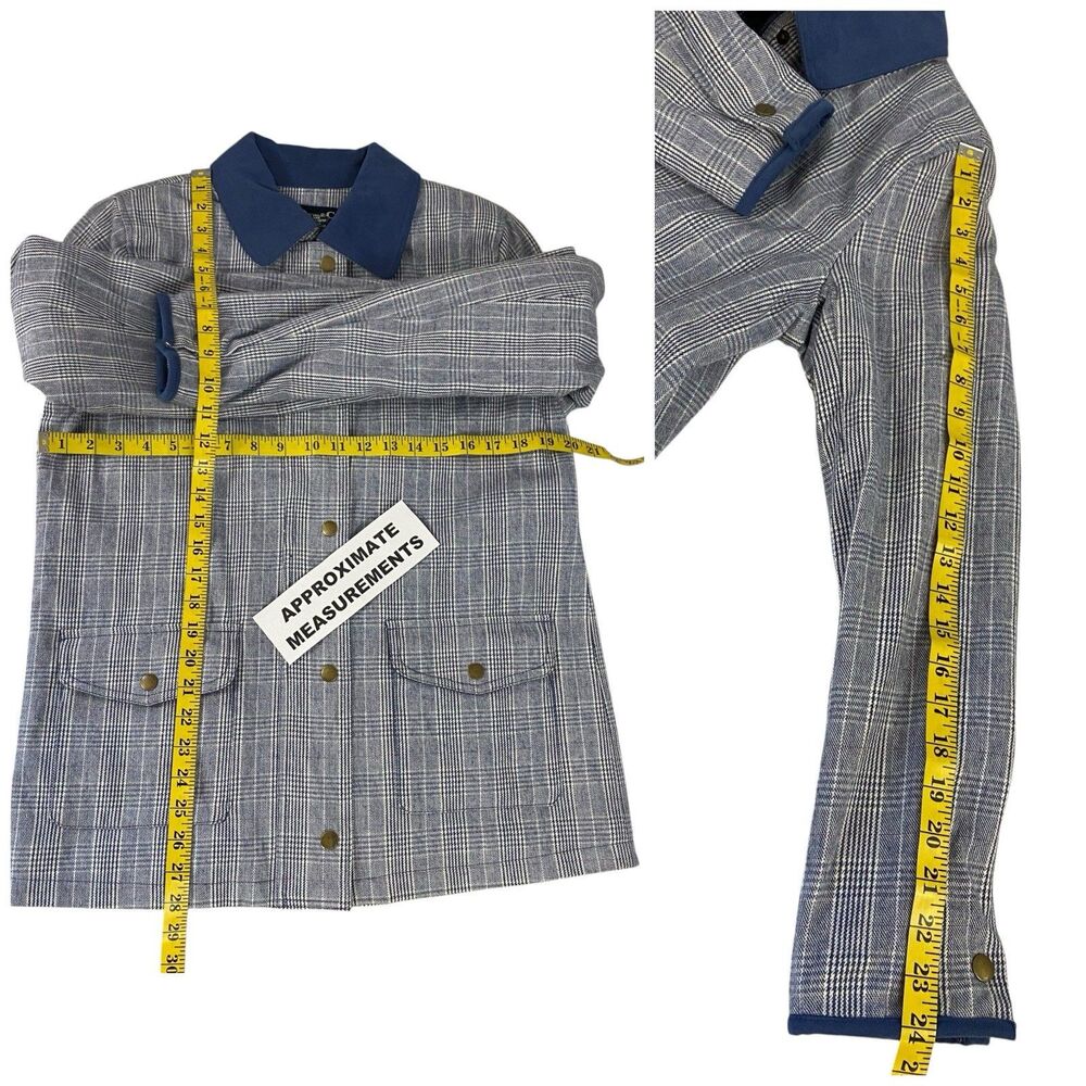 Denim & Co Blazer Womens XS Blue Jacket US Medium Career Work Office Chore Coat - Picture 3 of 16